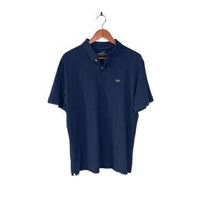 Vineyard Vines Polo Shirt Navy Blue 1K6045 Men's Sz. L Golf Tennis Polo Shirt